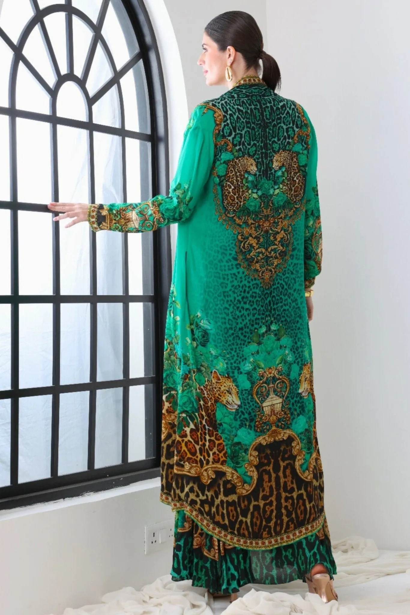 EMERALD LEOPARDESS LONG JACKET