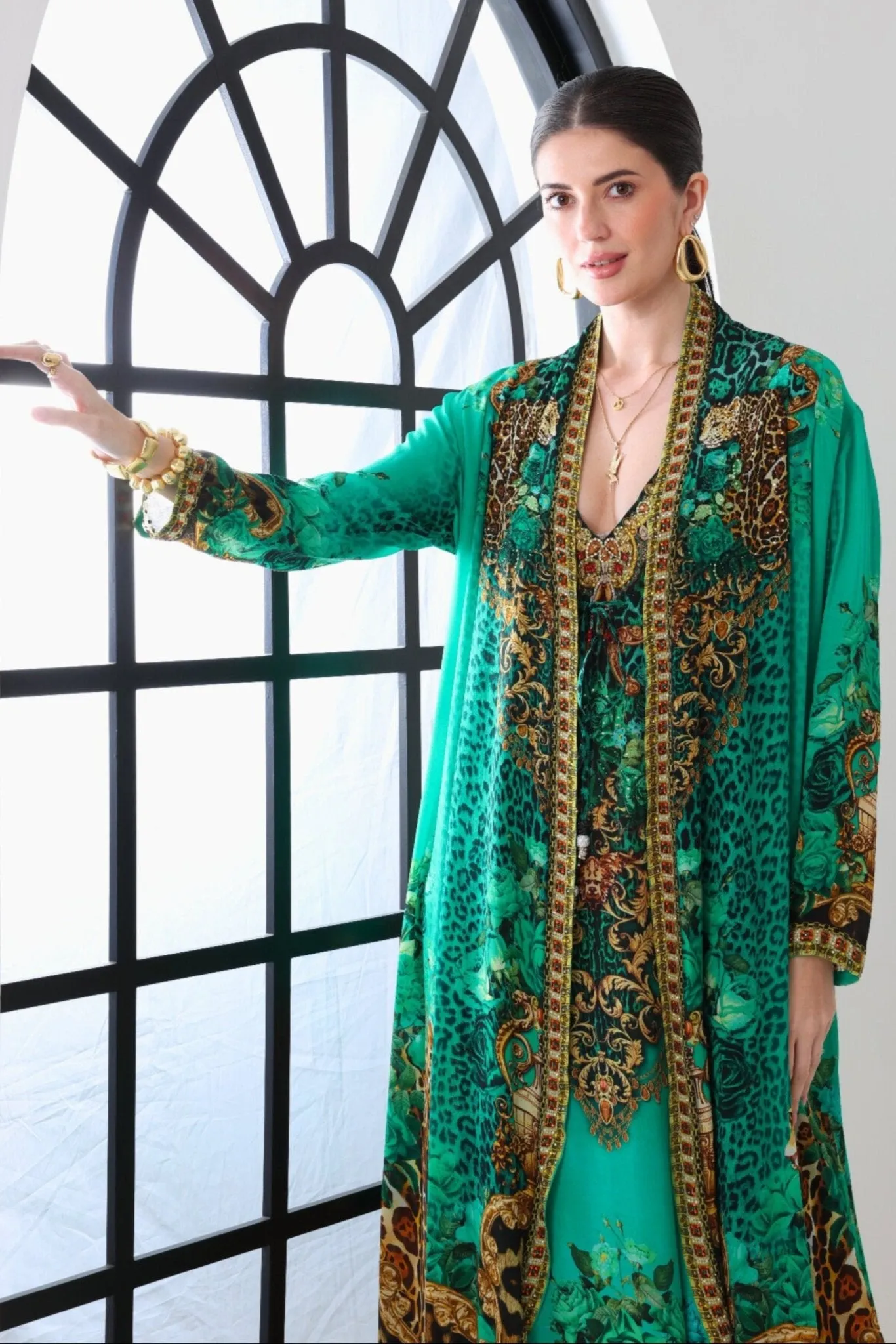 EMERALD LEOPARDESS LONG JACKET