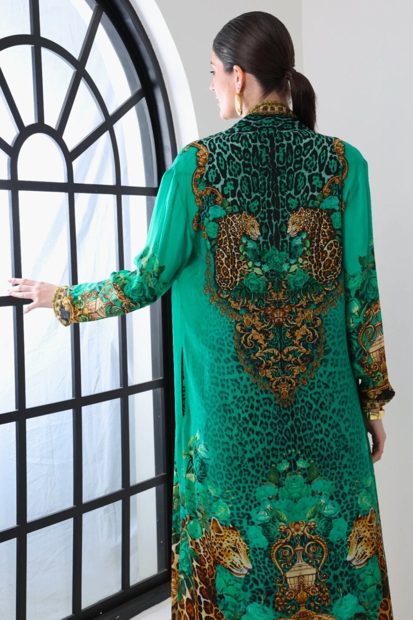 EMERALD LEOPARDESS LONG JACKET