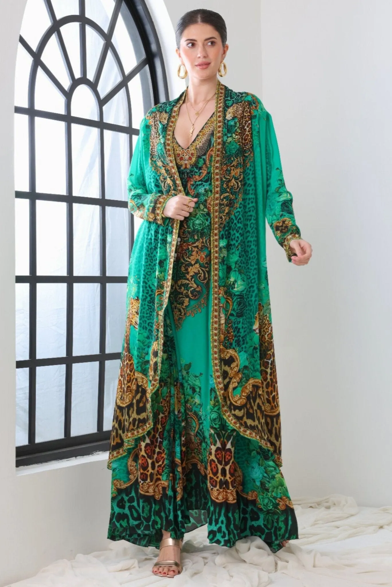 EMERALD LEOPARDESS LONG JACKET