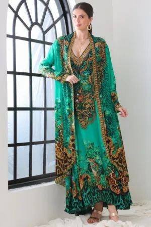 EMERALD LEOPARDESS LONG JACKET