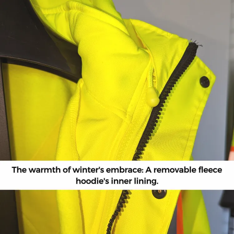 Ground Force Hi-Vis Mens 3-in-1 Winter Safety Jacket, Orange, Class 2, 4 Sizes