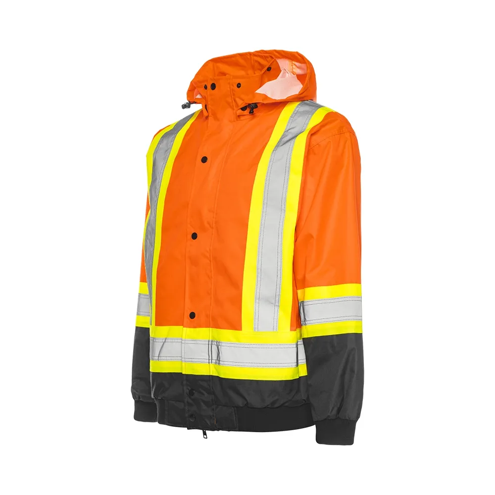 Ground Force Hi-Vis Mens 3-in-1 Winter Safety Jacket, Orange, Class 2, 4 Sizes
