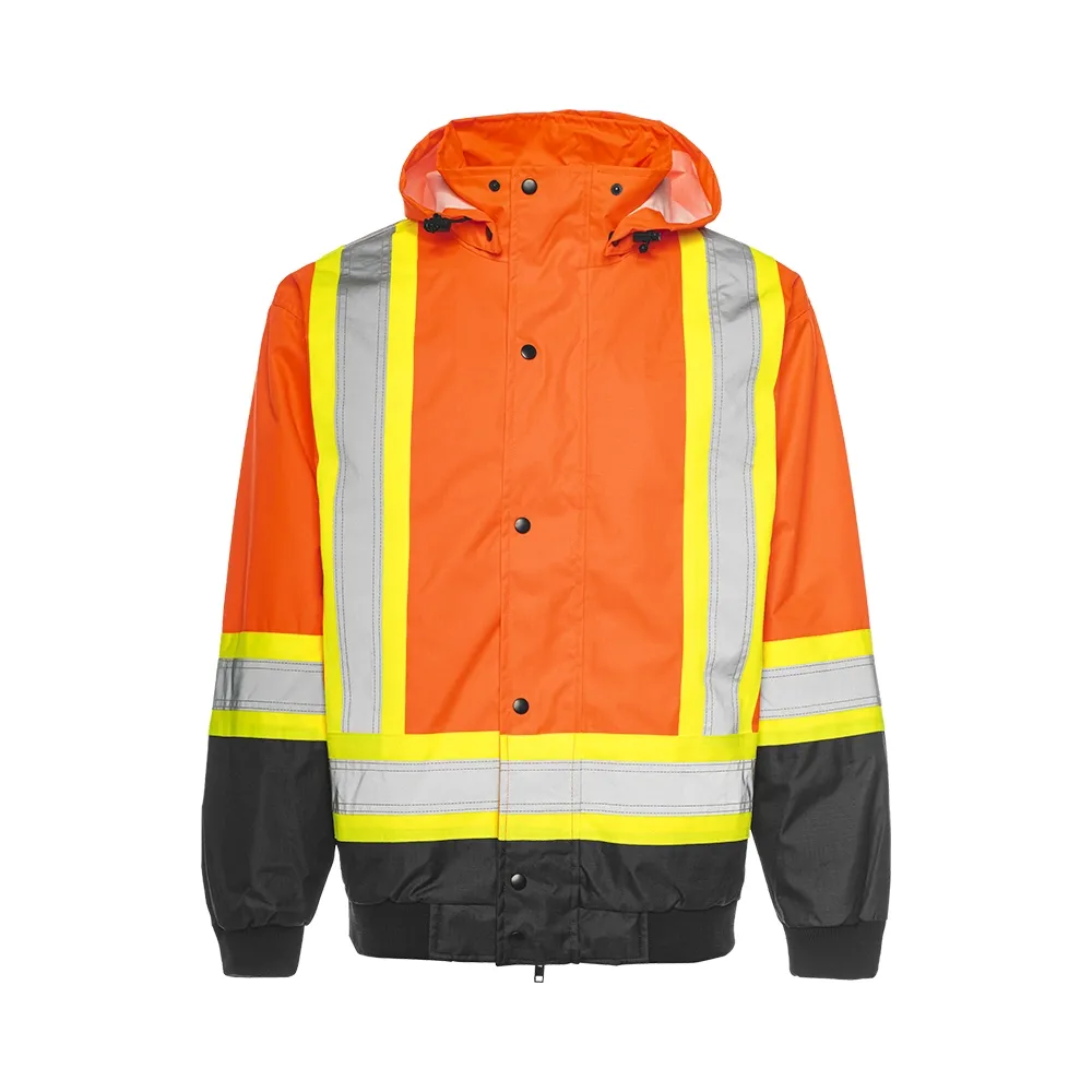 Ground Force Hi-Vis Mens 3-in-1 Winter Safety Jacket, Orange, Class 2, 4 Sizes