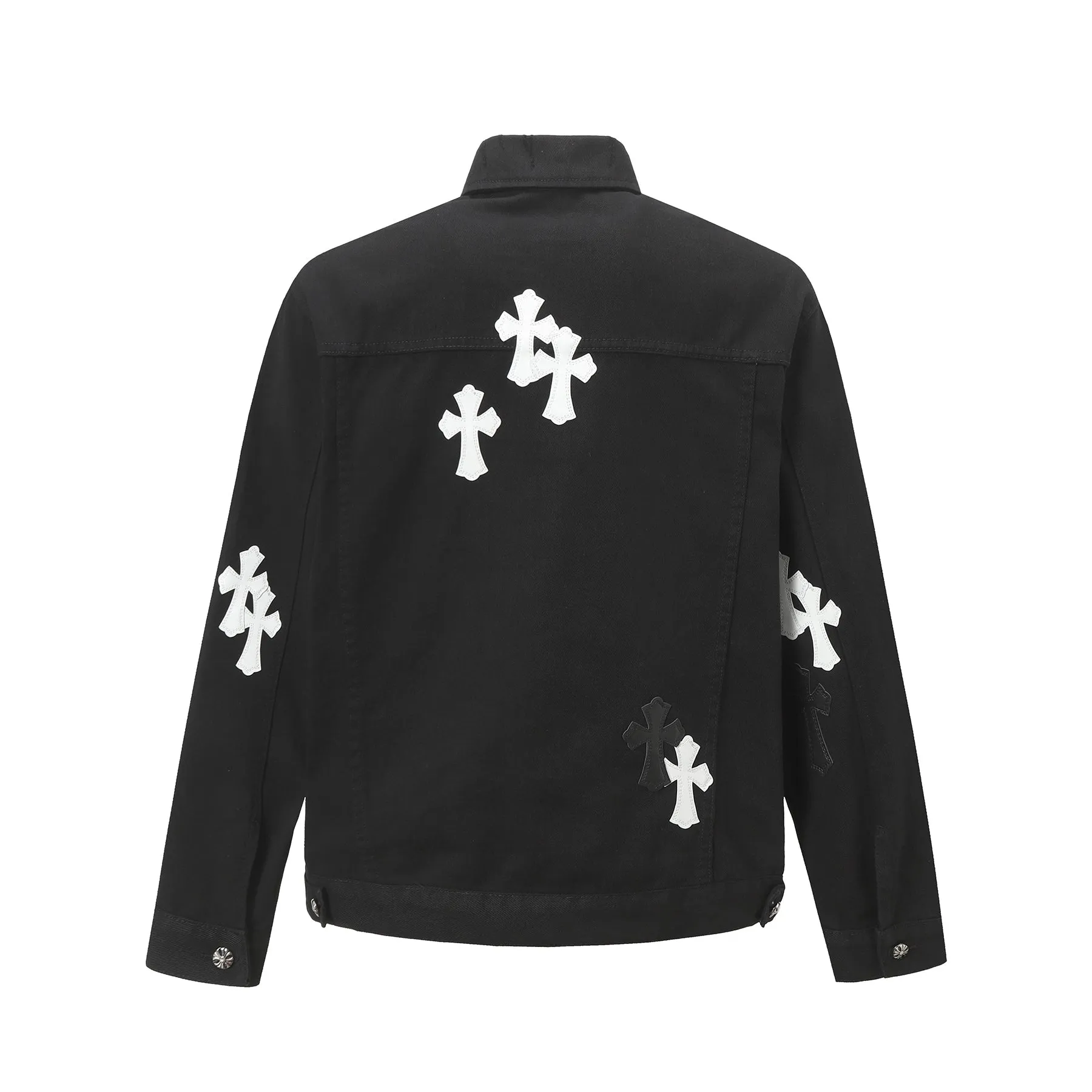 Holy Relic  | Embroidered Cross Denim Jacket