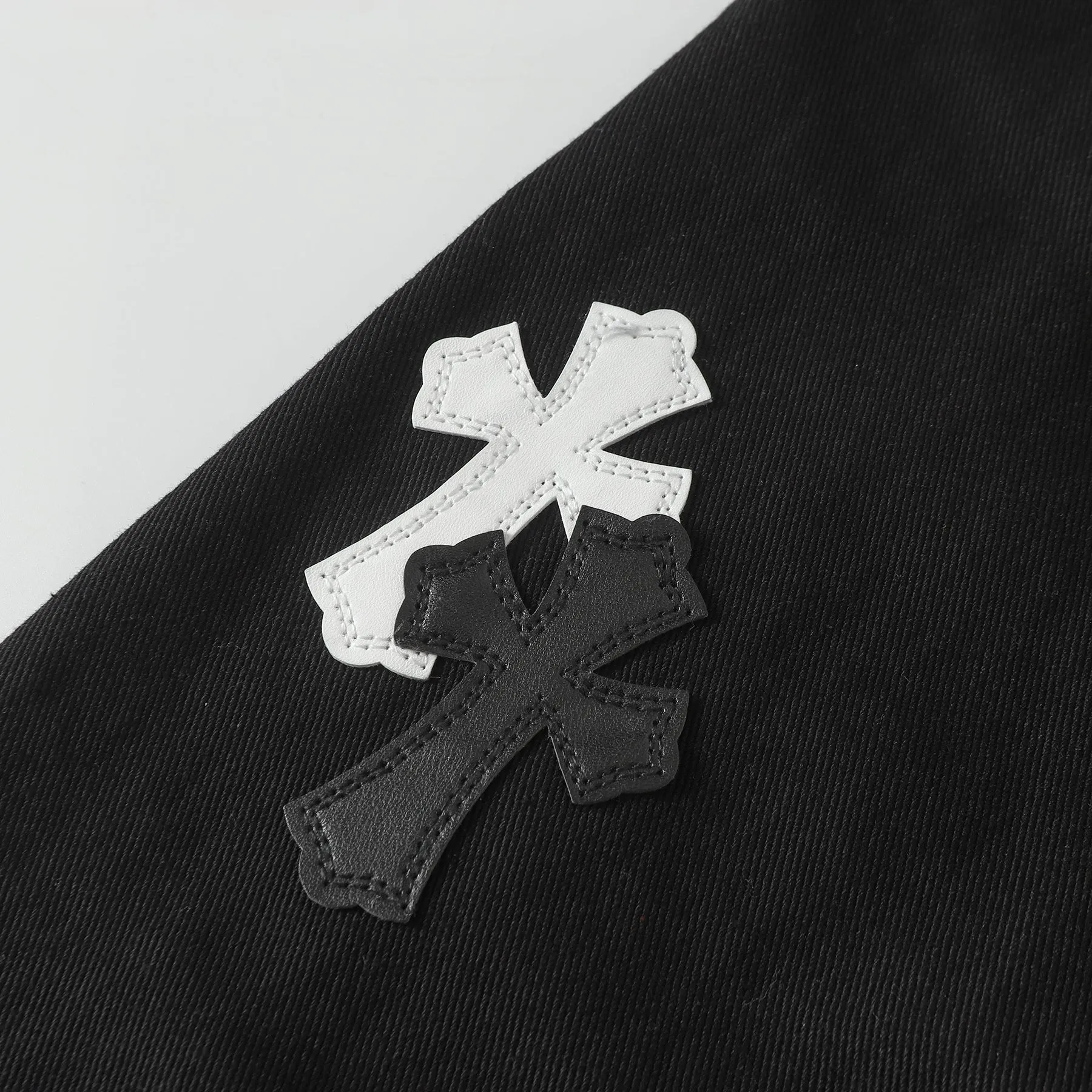 Holy Relic  | Embroidered Cross Denim Jacket