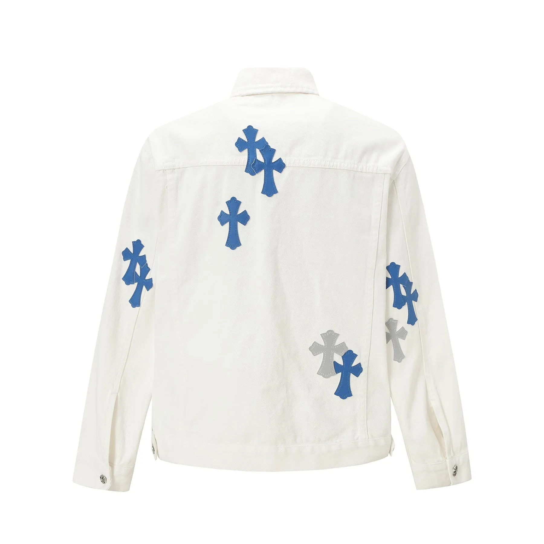 Holy Relic  | Embroidered Cross Denim Jacket