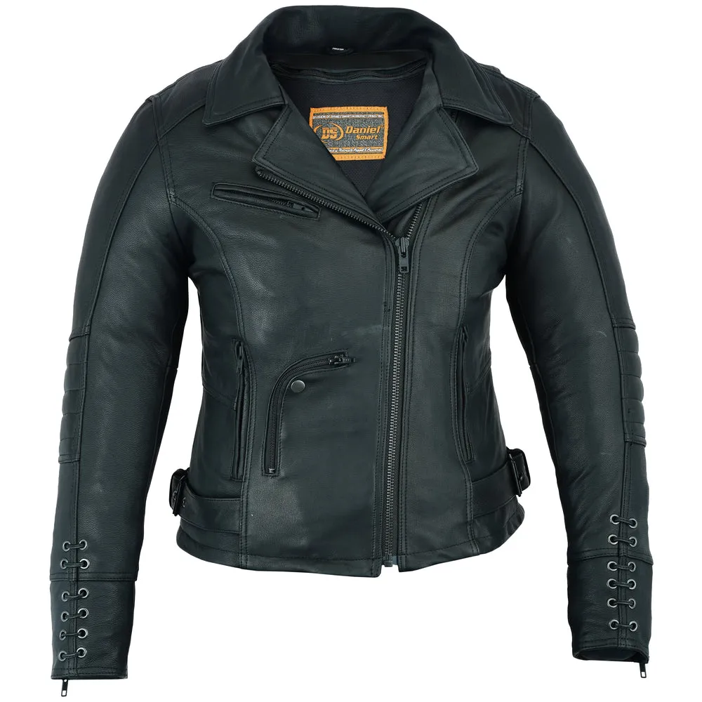 IronRose Women's Leather motorcycle Jacket – Black