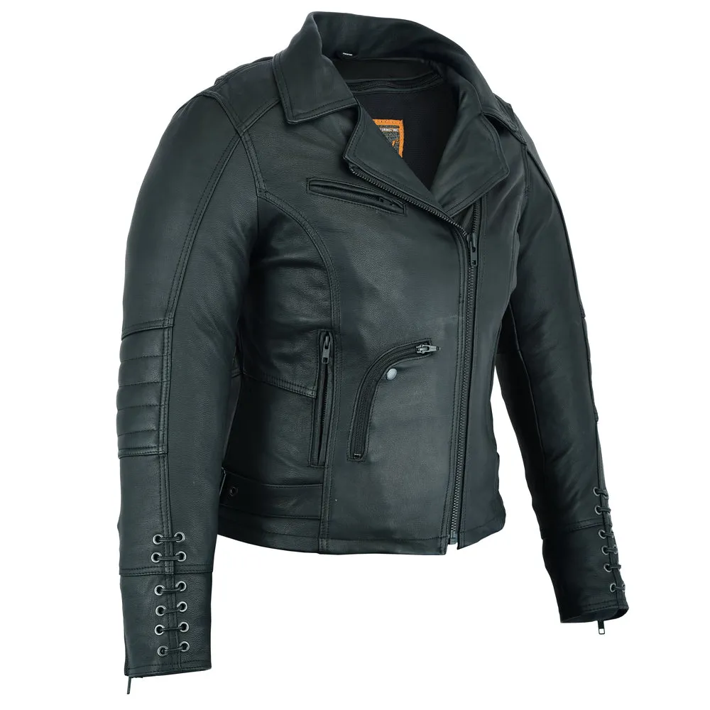 IronRose Women's Leather motorcycle Jacket – Black