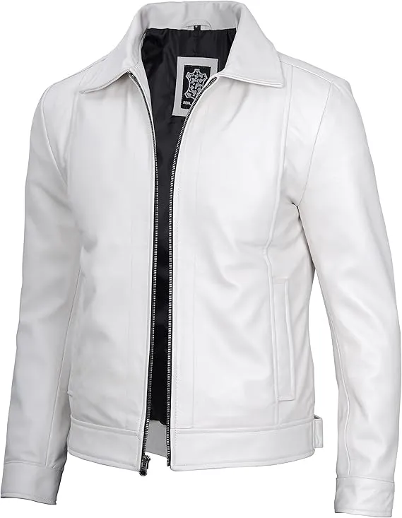 Men's Leather Jacket – Classic Vintage Style in Premium Real Lambskin, Timeless & Durable