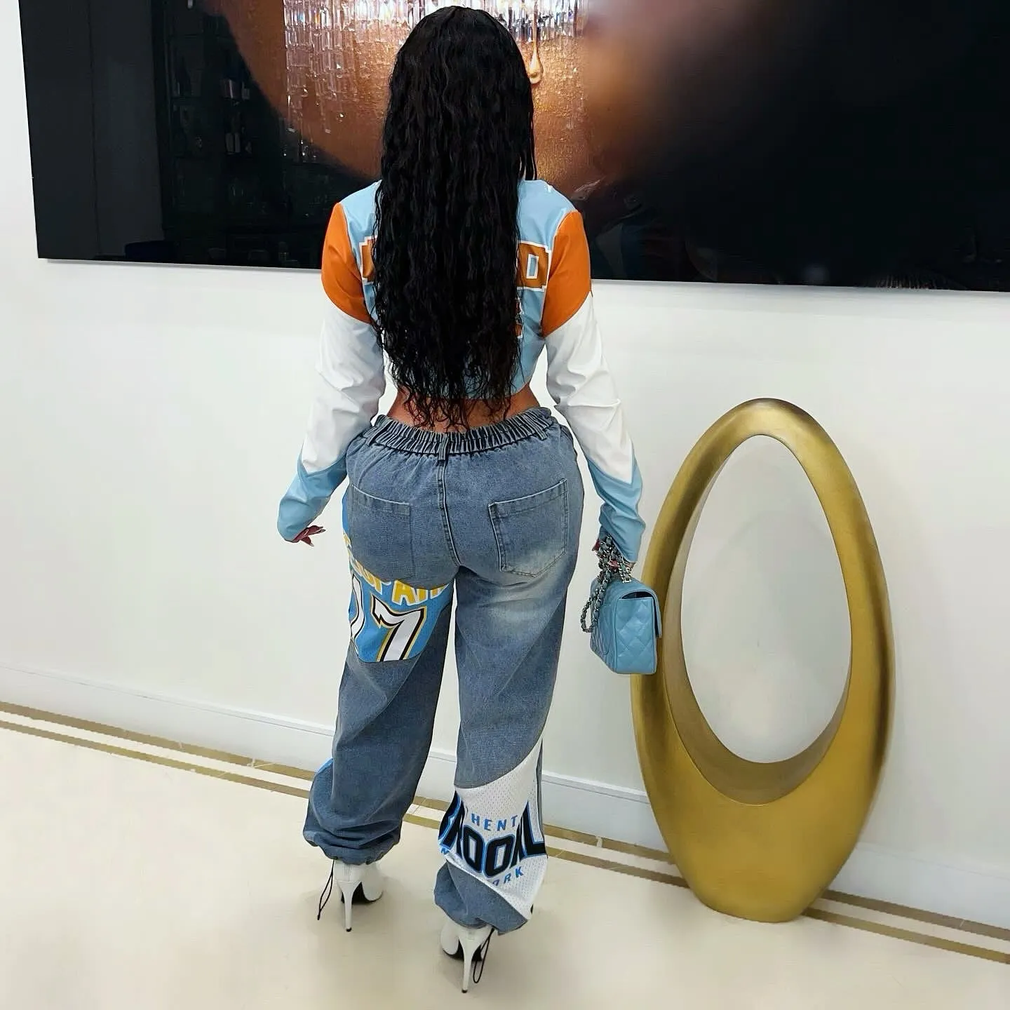 NY jersey jeans (Blue multi)