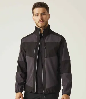 Regatta E-Volve Unisex Two Layer Soft Shell Jacket | Ash/Black