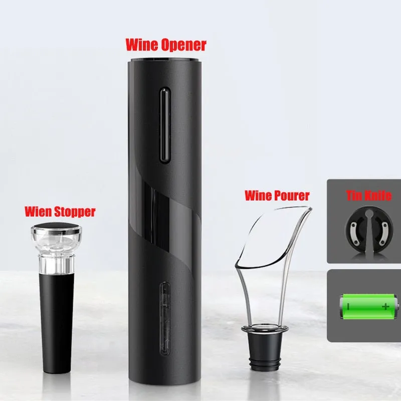 Wine Opener with Automatic Corkscrew and Cap Opener