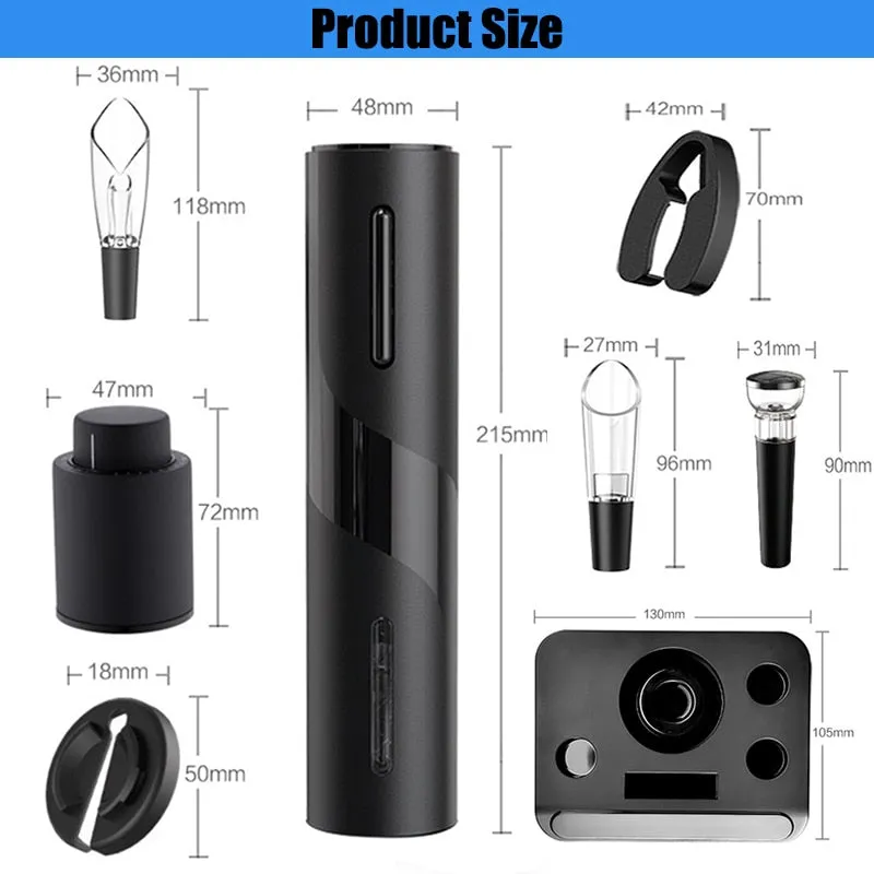 Wine Opener with Automatic Corkscrew and Cap Opener