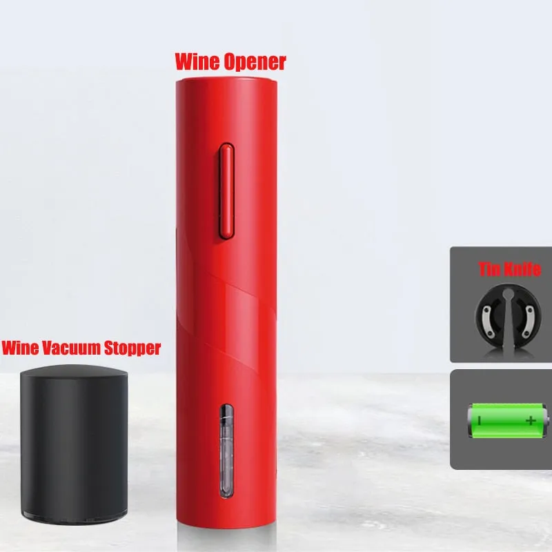 Wine Opener with Automatic Corkscrew and Cap Opener