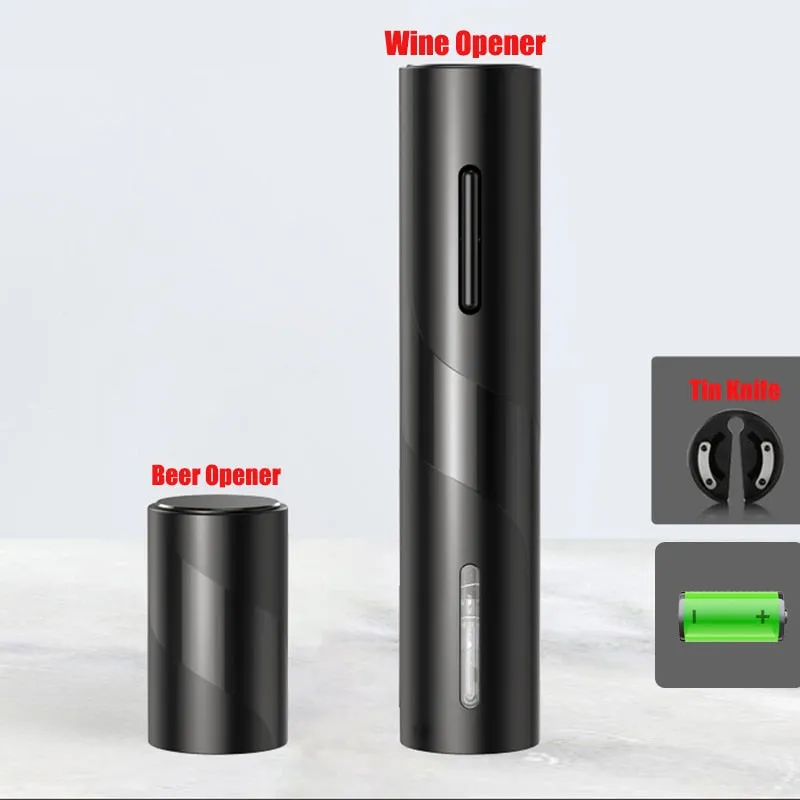 Wine Opener with Automatic Corkscrew and Cap Opener