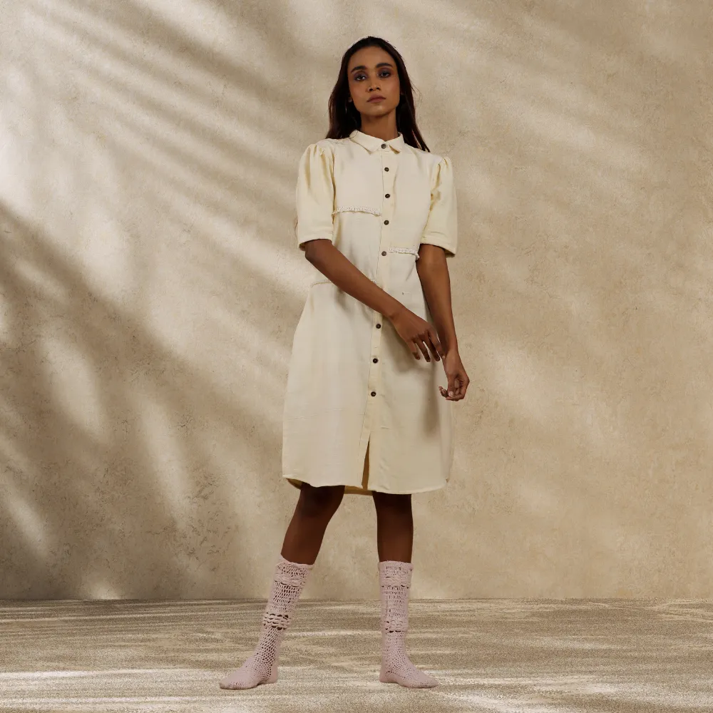 Women Button-Down Dress | Breathable Cotton | Hand-Crafted
