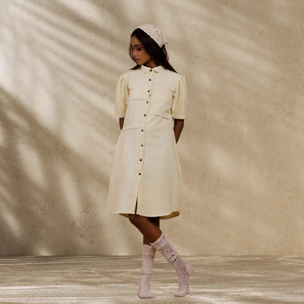 Women Button-Down Dress | Breathable Cotton | Hand-Crafted